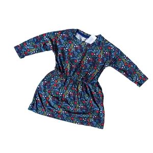 Gymboree Girls 12-28m Blue/RedFloral Print dress w/ Diaper Cover
